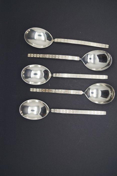 Gerritsen & Van Kempen - Fruitlepel (5) - .925 zilver -, Antiek en Kunst, Antiek | Goud en Zilver