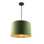 Hanglamp Urvin, olijfgroen met goud velours, 30 cm, Huis en Inrichting, Lampen | Hanglampen, Nieuw, Ophalen of Verzenden, 75 cm of meer