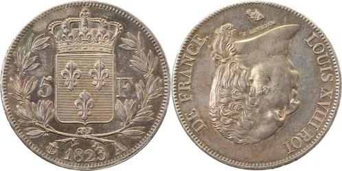 5 Franc 1823 A Frankreich Paris Louis Xviii France Louis..., Postzegels en Munten, Munten | Europa | Niet-Euromunten, Verzenden