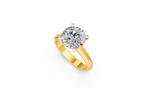 Ring - 14 karaat Geel goud - 4.04ct. tw. Diamant (Lab-grown), Nieuw