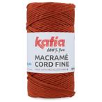 Katia Macramé Cord Fine - 209 Roest - Gerecycled Katoenmix, Hobby en Vrije tijd, Breien en Haken, Ophalen of Verzenden, Nieuw