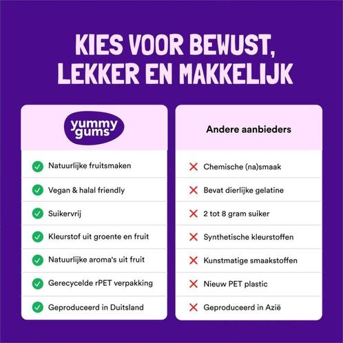 Yummygums Hair Gummies - 60pcs, Sieraden, Tassen en Uiterlijk, Uiterlijk | Haarverzorging, Overige typen, Nieuw, Ophalen of Verzenden