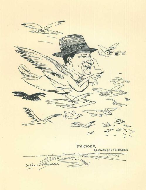 Portrait of Antonij Herman Gerard Anthony Fokker, Antiek en Kunst, Kunst | Etsen en Gravures
