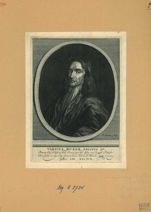 Portrait of Ulrik Huber, Antiek en Kunst, Kunst | Etsen en Gravures