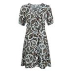 Frogbox • blouse jurk bloemen print • 36, Bruin, Verzenden, Nieuw, Maat 36 (S)
