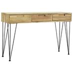 vidaXL Wandtafel 120x35x76 cm massief teakhout, Huis en Inrichting, Tafels | Bijzettafels, Verzenden, Nieuw
