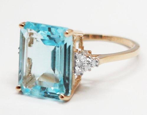 Zonder Minimumprijs - Ring - 14 karaat Geel goud Topaas -, Sieraden, Tassen en Uiterlijk, Ringen