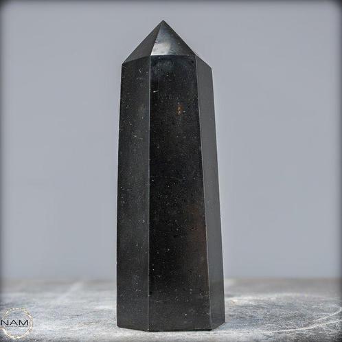 Natuurlijke zwarte toermalijn Obelisk, uit Brazilië- 732.45, Verzamelen, Mineralen en Fossielen