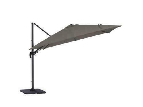 Garden Impressions Zweefparasol Hawaii II 3 x 3 mtr Grijs, Tuin en Terras, Parasols, Nieuw