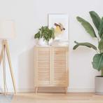 vidaXL Kastdeuren met lamellen 2 st 69x29,5 cm massief, Huis en Inrichting, Verzenden, Nieuw