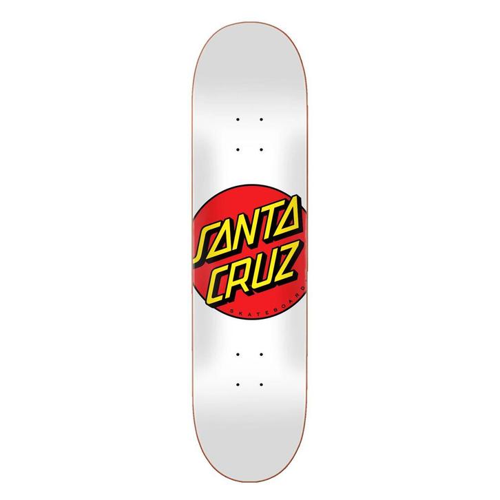 Santa Cruz Classic Dot 8.0 skateboard deck - wit, Sport en Fitness, Skateboarden, Verzenden