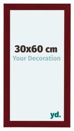Fotolijst 30x60 cm - Wijnrood Geveegd - MDF - Como, Verzenden, Nieuw
