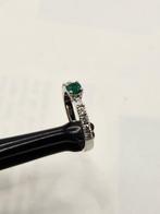 Ring Platina - 0.81ct. tw. Smaragd - Diamant - Ring in, Nieuw