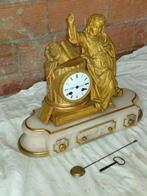 Figurale pendule - Albast, Messing, Zinklegering - 1850-1900, Antiek en Kunst