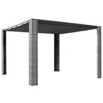 vidaXL Prieel met dak 300x300x220 cm poly rattan grijs en, Verzenden, Nieuw