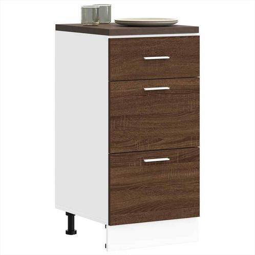 vidaXL Onderkast Lyon 40x46x81,5 cm bewerkt hout bruin, Huis en Inrichting, Keuken | Keukenelementen, Bruin, Nieuw, Verzenden