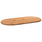 vidaXL Tafelblad 200x100x4 cm ovaal massief eikenhout, Huis en Inrichting, Tafels | Eettafels, Verzenden, Nieuw