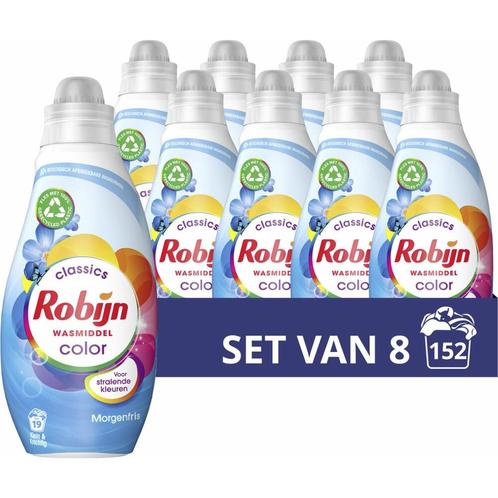 8x Robijn Klein & Krachtig Wasmiddel Morgenfris Color 19 Was, Huis en Inrichting, Schoonmaakartikelen, Verzenden