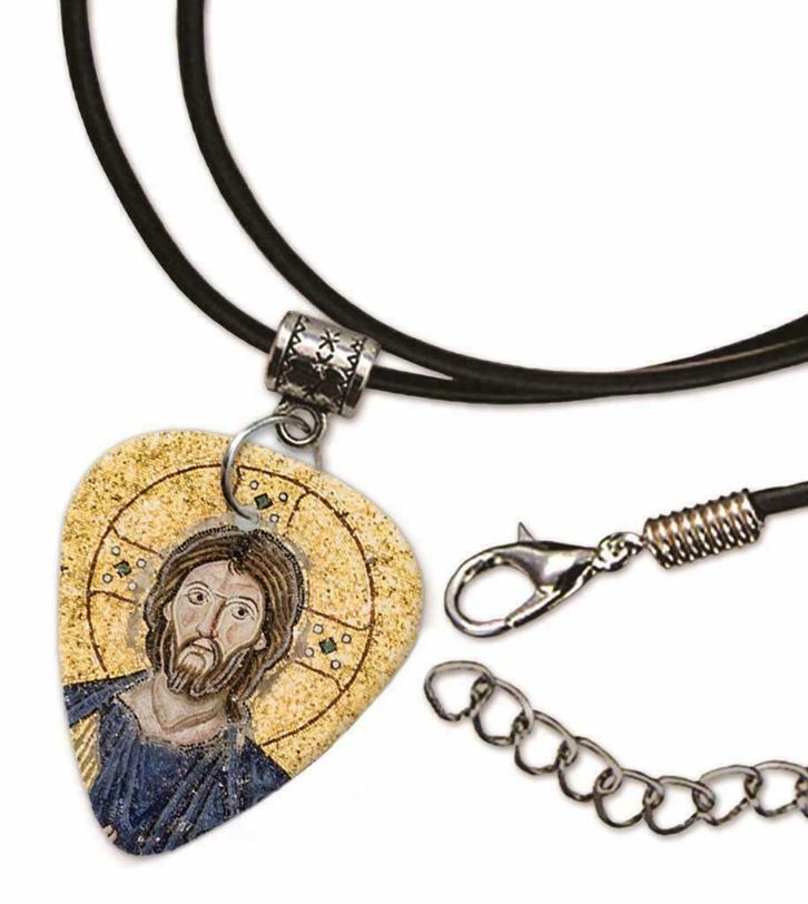 Jezus Christus plectrum ketting, sleutelhanger of oorbellen, Sieraden, Tassen en Uiterlijk, Overige Accessoires, Nieuw, Ophalen of Verzenden