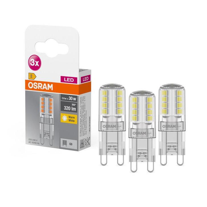 3 stuks Osram LED G9 2.6W 320lm 2700K Ø1.4x4.3cm Niet-Dim.., Huis en Inrichting, Lampen | Overige, Nieuw, Ophalen of Verzenden