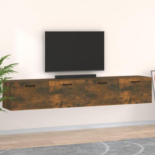 vidaXL Wandkasten 2 st 100x36,5x35cm bewerkt hout gerookt, Huis en Inrichting, Kasten | Overige, Nieuw, Verzenden