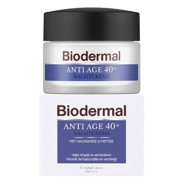 Biodermal Anti Age 40+ Nachtcrème, Sieraden, Tassen en Uiterlijk, Uiterlijk | Gezichtsverzorging, Nieuw, Verzenden