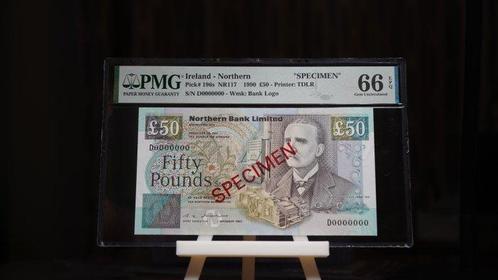 Noord-Ierland. - 50 Pounds 1990 - SPECIMEN - Pick 196s, Postzegels en Munten, Munten | Nederland