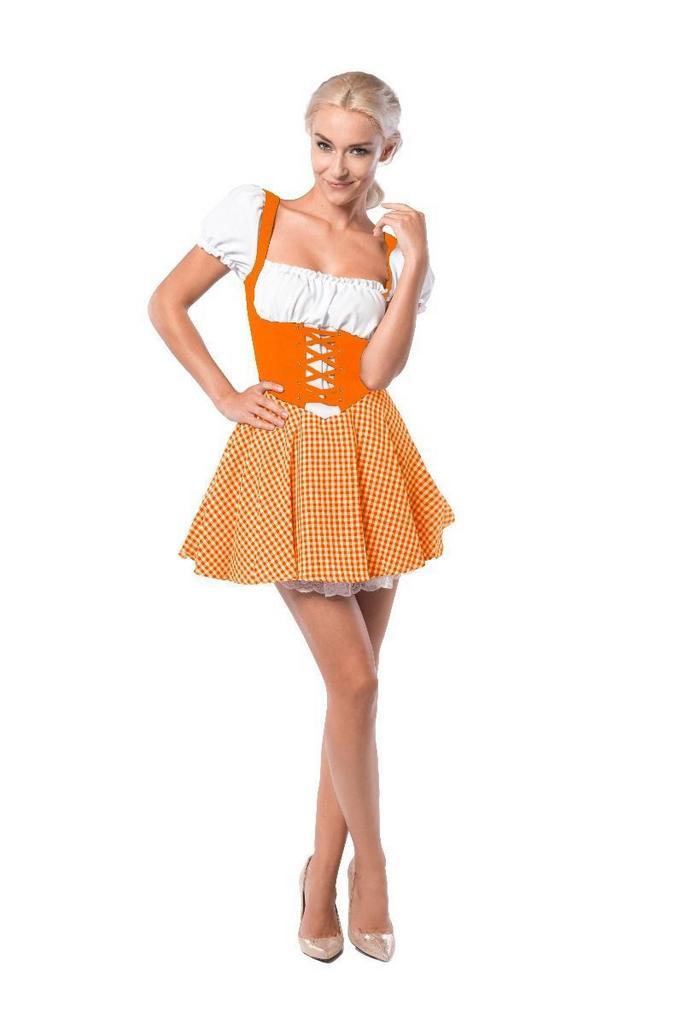 Oktoberfest Dirndl Oranje, Hobby en Vrije tijd, Feestartikelen, Verzenden