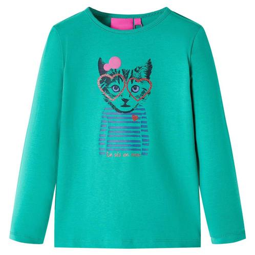 vidaXL Kindershirt met lange mouwen 116 felgroen, Kinderen en Baby's, Kinderkleding | Overige, Nieuw, Verzenden