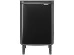 Brabantia Bo Hi Prullenbak - 12 liter - Matt Black, Verzenden, Zo goed als nieuw