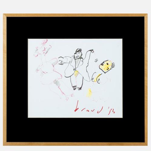 Herman Brood | Originele Tekening: Dansen, Antiek en Kunst, Kunst | Tekeningen en Foto's, Verzenden