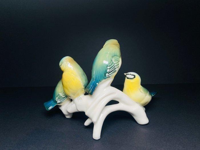 Karl Ens, Volkstedt - Beeldje - Group of birds - Porselein, Antiek en Kunst, Antiek | Glas en Kristal