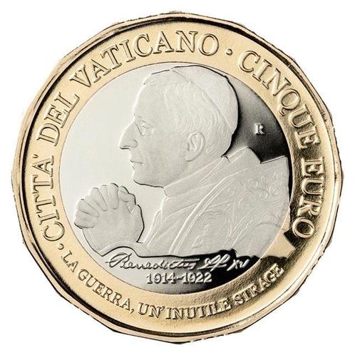 Vaticaan 5 Euro Benedictus XV 2022, Postzegels en Munten, Munten | Europa | Euromunten, Verzenden