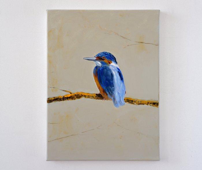 Matthieu van Riel - IJsvogel, herfst, Antiek en Kunst, Kunst | Schilderijen | Modern