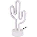 LED Tafellamp - Trion Cactus - 1W - USB - Rond - Mat Wit -, Ophalen of Verzenden, Nieuw, Kunststof