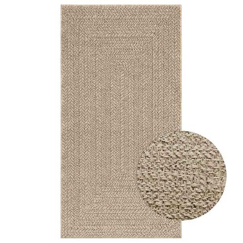 vidaXL Vloerkleed ZIZUR beige binnen en buiten 80x150 cm, Huis en Inrichting, Stoffering | Tapijten en Kleden, Beige, Nieuw, Verzenden