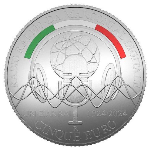 Italië 5 Euro Marconi 2024, Postzegels en Munten, Munten | Europa | Euromunten, Verzenden