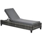 TRUUSK Outsunny Polyrattan Gartenliege mit Kissen 5-stufig v, Verzenden, Nieuw