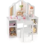 Kinderkaptafel met Stoel en Drievoudige Spiegel Set, Verzenden, Nieuw