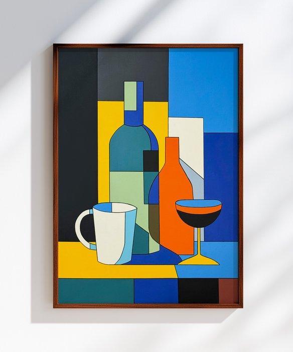 Alejandro Gonzalez - Bodegones Geométricos 85 - XL - (NO, Antiek en Kunst, Kunst | Schilderijen | Modern