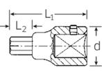 Stahlwille 59 17 05050017 Inbus Dopsleutel-bitinzet 17 mm, Verzenden, Nieuw