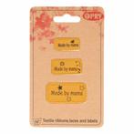 OPRY SKAI-LEREN LABELS MADE BY MAMA - Goud, Hobby en Vrije tijd, Breien en Haken, Verzenden, Nieuw