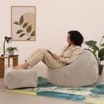 Cloudy Zitzak Corduroy + Poef - Beige, Verzenden, Nieuw