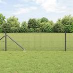 vidaXL Hecke met palen Grijs 0.4 x 100 m Staal, Verzenden, Nieuw, IJzer