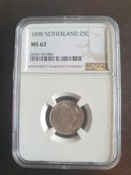 Nederland. Wilhelmina (1890-1948). 25 Cents 1898