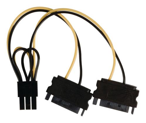 PCIe 6-pins (m) - 2x SATA 15-pins (m), Computers en Software, Pc- en Netwerkkabels, Ophalen of Verzenden