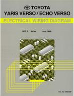 1999 TOYOTA YARIS VERSO | ECHO VERSO ELECTRISCHE SCHEMA, Auto diversen, Handleidingen en Instructieboekjes