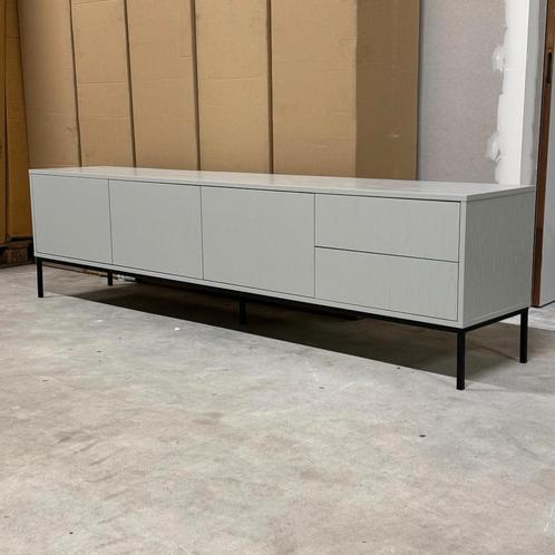 Tv Dressoir 240cm Luxury Hoog Grijs, Huis en Inrichting, Kasten | Televisiemeubels, Ophalen of Verzenden
