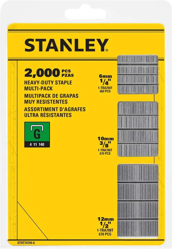 Stanley nieten mix 6, 10, 12 mm type G 2000 stuks, Doe-het-zelf en Verbouw, IJzerwaren en Bevestigingsmiddelen, Nieuw, Verzenden