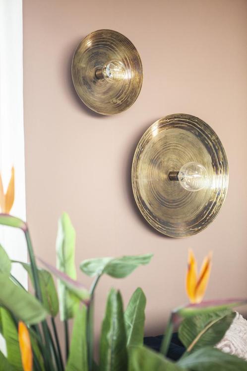 Ronde lamp Horus bronze | Large By-Boo, Huis en Inrichting, Lampen | Wandlampen, Nieuw, Ophalen of Verzenden